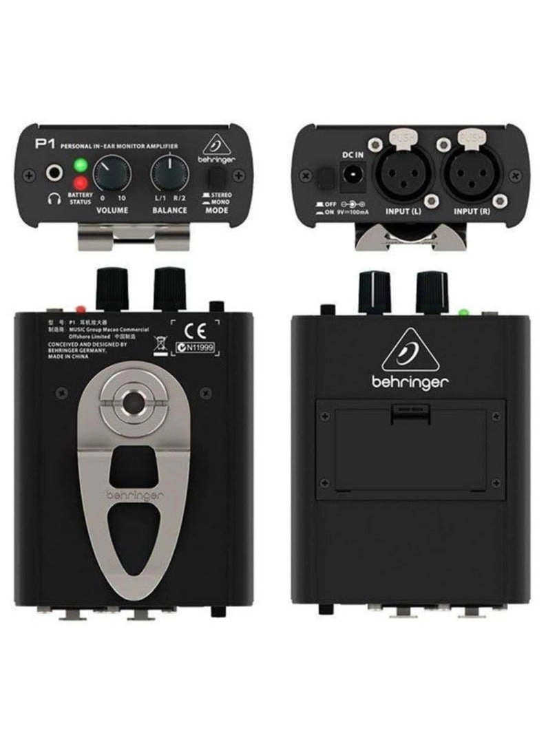 P1 - Personal In-Ear Monitor Amplifier Dual XLR inputs