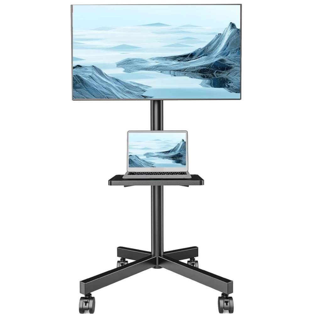 GENNE Mobile TV Cart TV Stand - up to 100lbs 32-70 inch