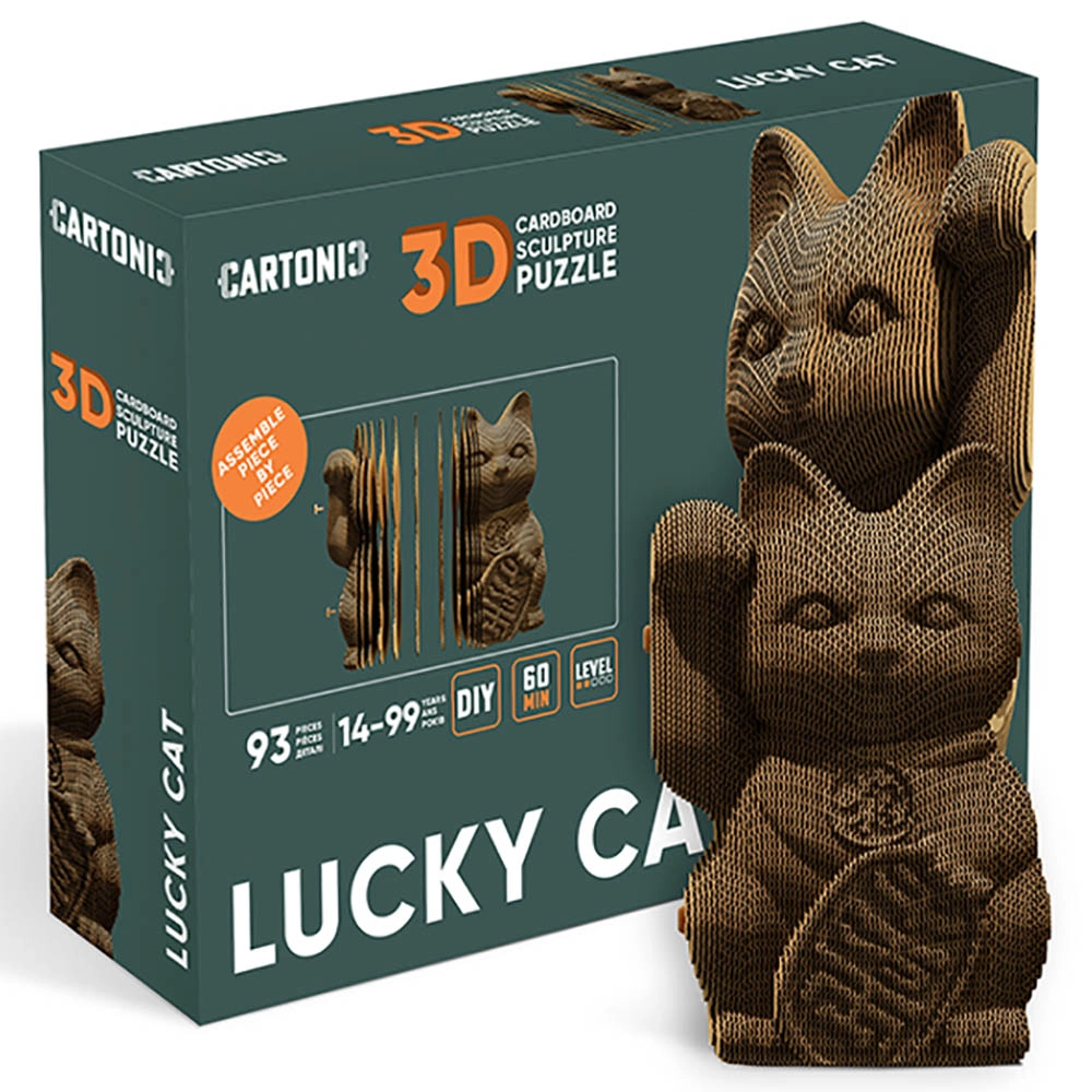 Lucky Cat 3D Puzzle (7529-CARTLUCK) - 93 pcs