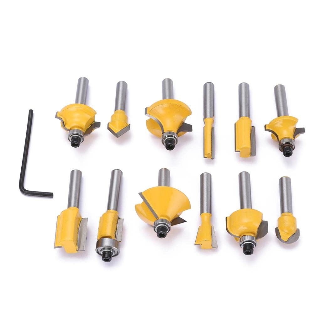 Router Bit Set - 6.35 mm 12 Pcs