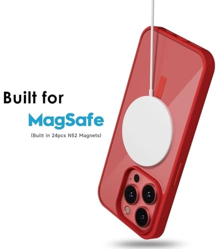 Case for iPhone 16 Pro Max Clear Back Phone Bumper Cover with MagSafe for iPhone 16 Pro Max