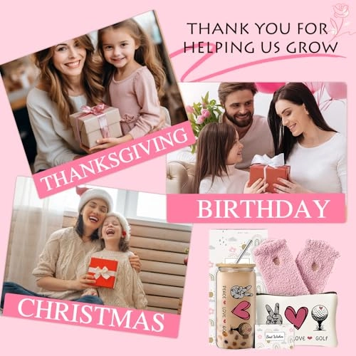 Glass Cup + Makeup Bag + Socks + Greeting Card