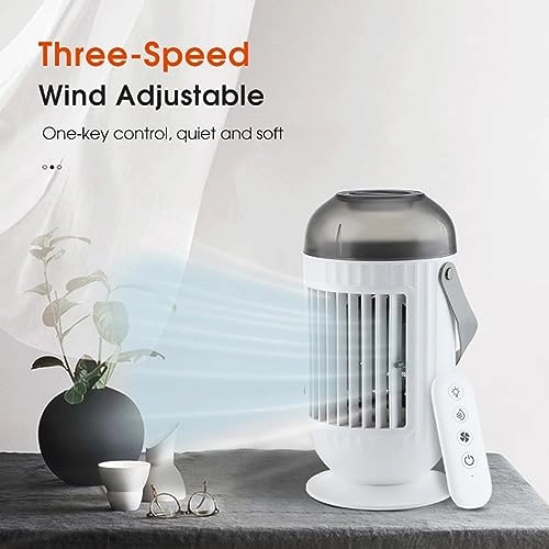 Mini Air Conditioner Fan - 400ml 3-speed three-color light