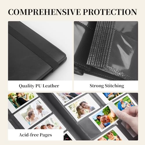 400 Pockets Photo Album - Compatible with Instax Mini Light Blue