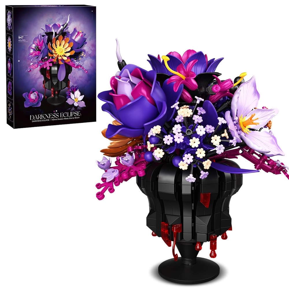 DUANT 39098 Dark Series Building Blocks Flower Set - 947 pcs