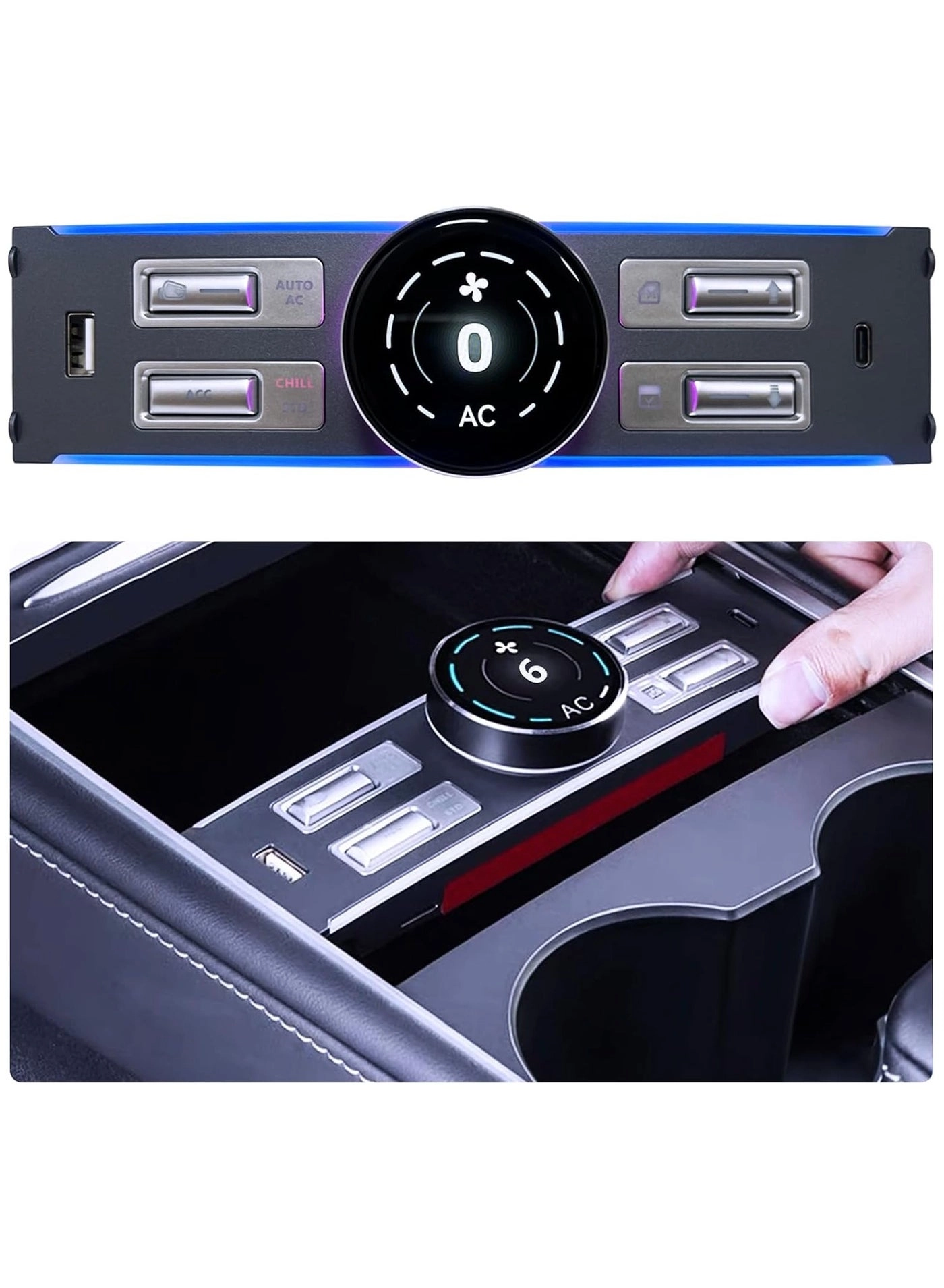 VIEREX Center Control Expansion Dock Station - Tesla Model Y/3 21-23 LCD USB Type C