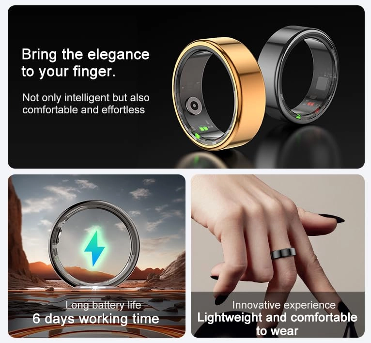 Smart Ring - US-11 Rose Glod Heart Rate Monitor