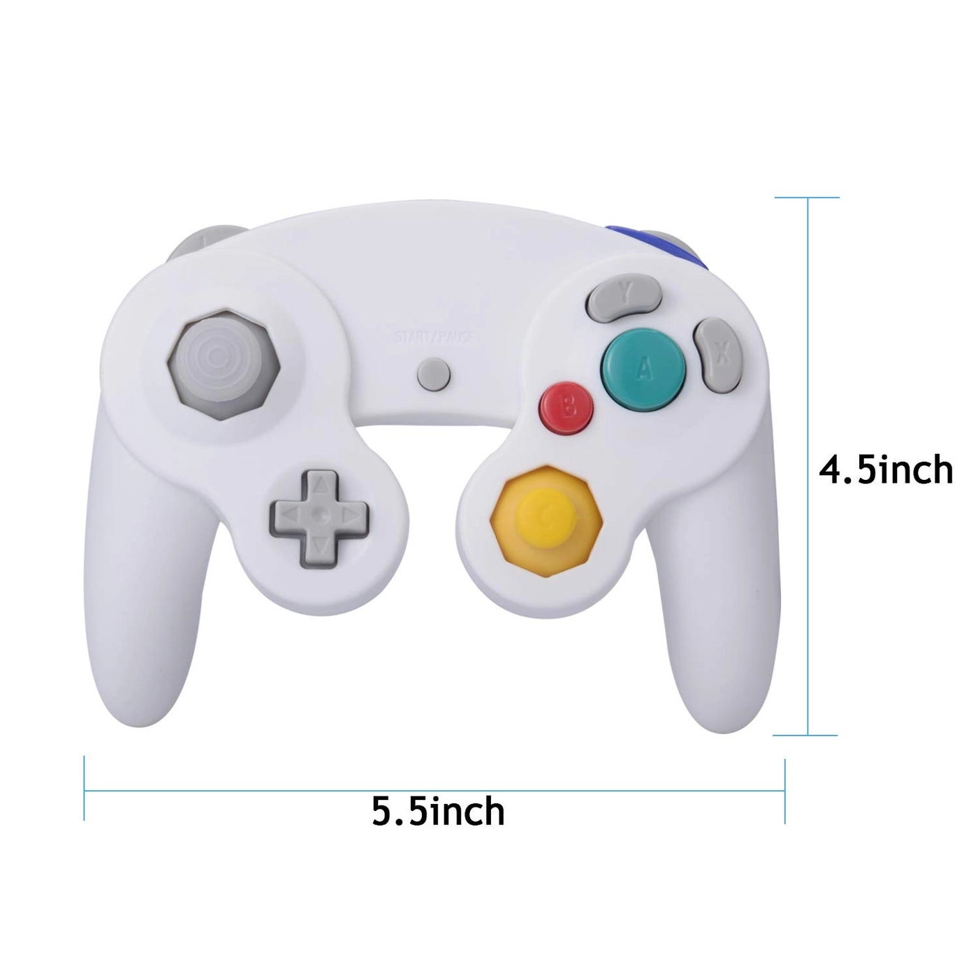 Classic Shock Joypad Wired Controller - Blue Pink Wii NGC Gamecube Game Cube Pack