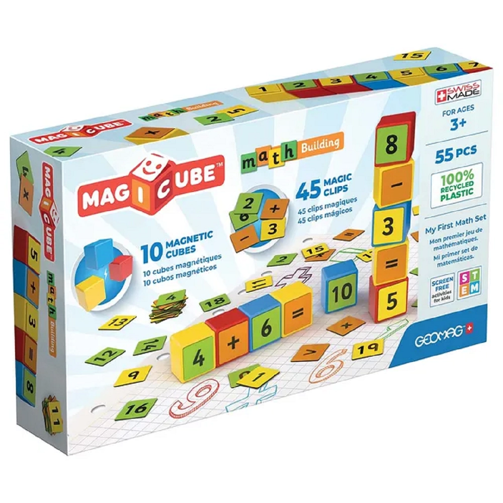 Magicube Math Building And Clips - 55 pcs