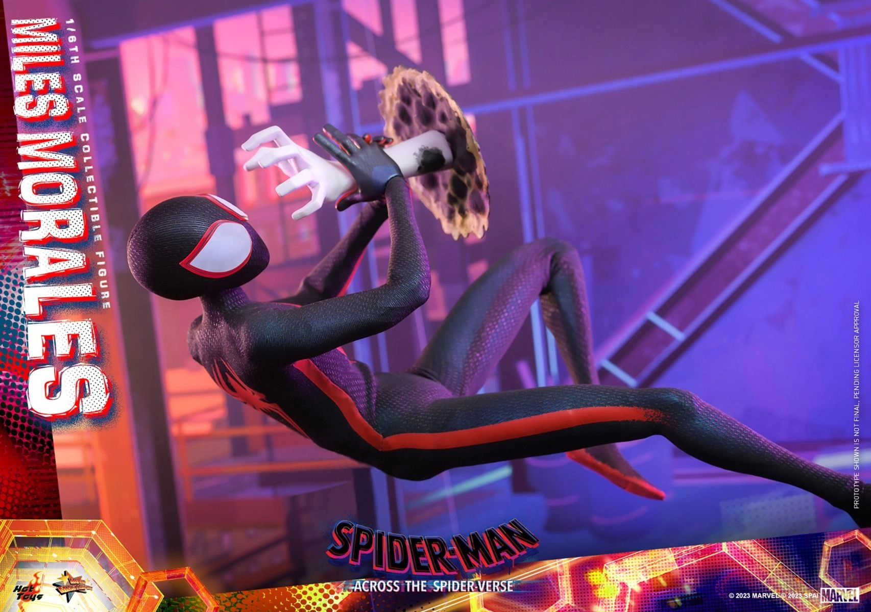 Miles G Morales - Spider-Man: Across the Spider-Verse Sixth Scale Action Figure - LED light-up Prowler gauntlets