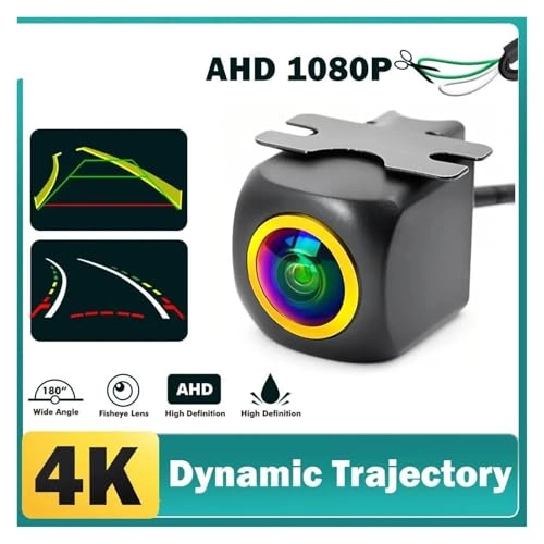 Intelligent Dynamic Trajectory Car Rear View Camera - Night Vision Wire 4K AHD 1080P