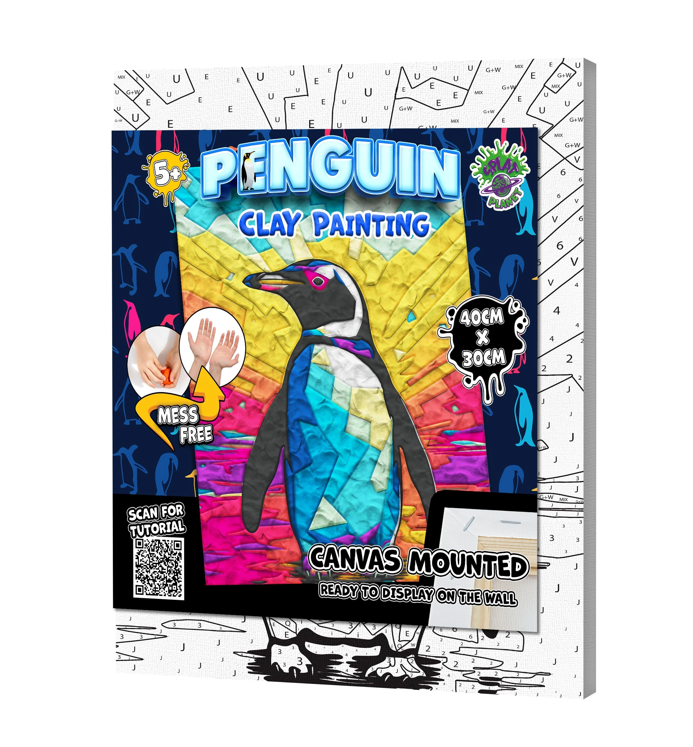 splat planet Penguin Clay Painting Kit - 24 packs 3 design tools