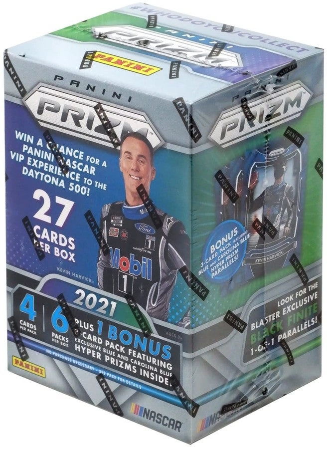 Panini Prizm NASCAR Racing Blaster Box - 5 cards per pack 6 packs per box Blaster-Exclusive Green Prizms