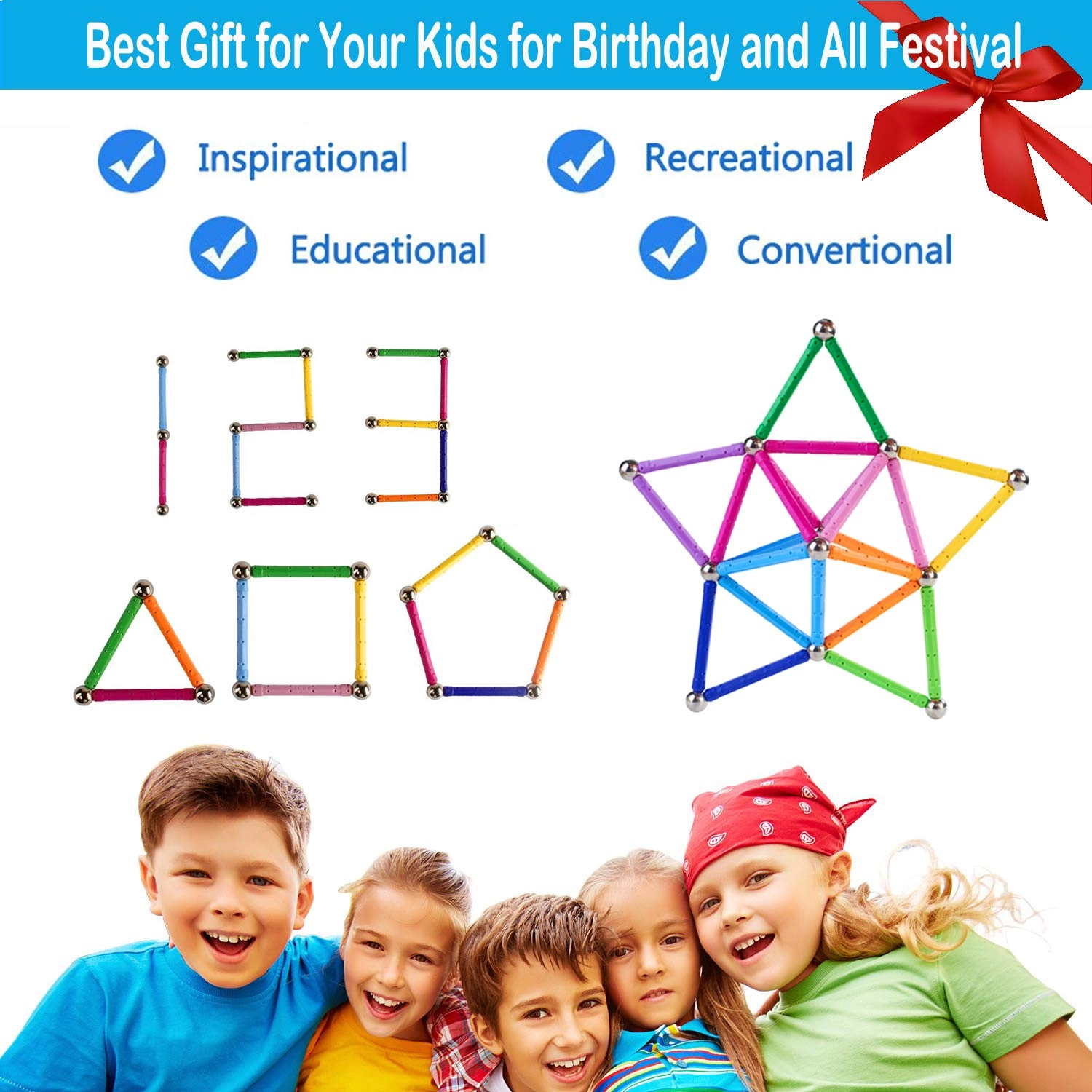 Magnetic Building Blocks - 310 pcs