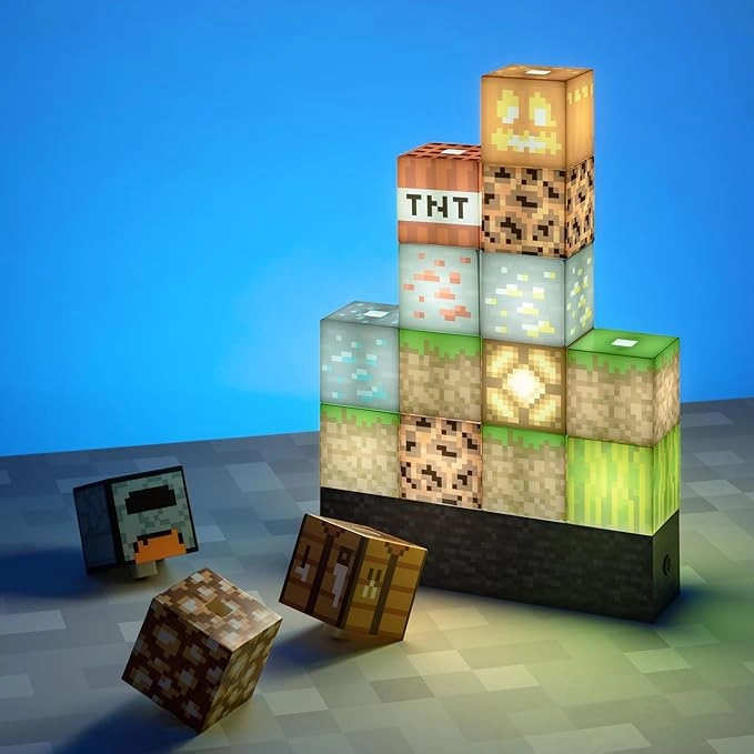 Minecraft Block Building Lamp - USB-powered Multicolor
