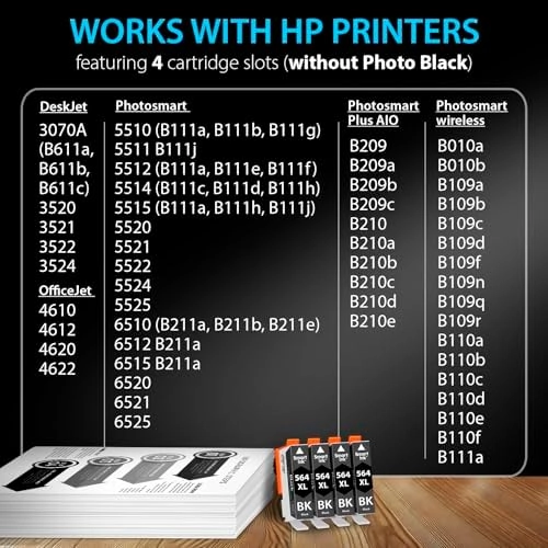 HP 564XL High Yield Black Compatible Pack