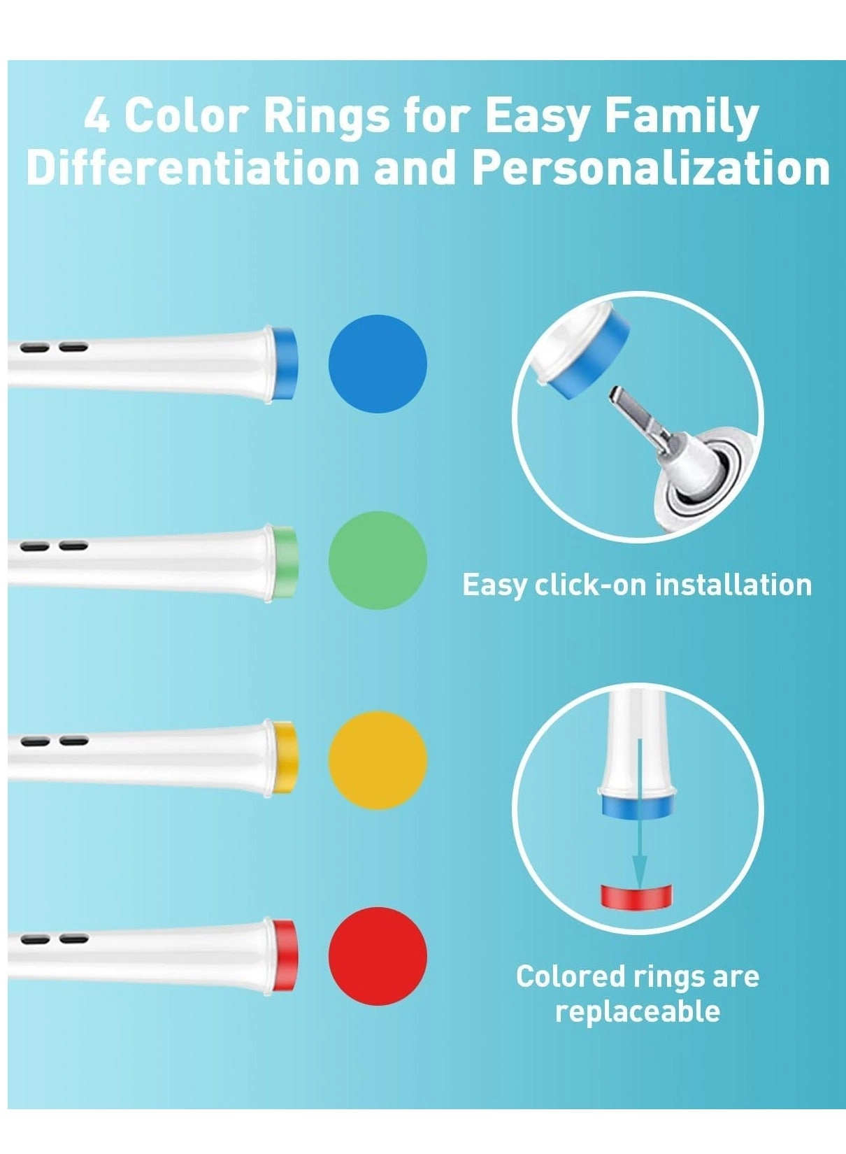 Electric Toothbrush Replacement Heads - 12 Pack 4 Cleaning 4 Deep Cleaning 4 Soft Medium