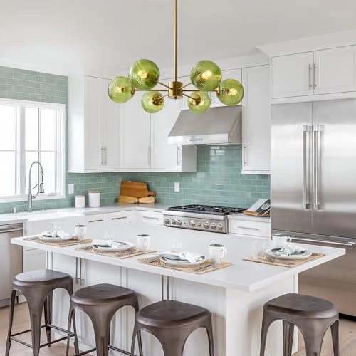 L1161 - 6-Light Green Adjustable Height