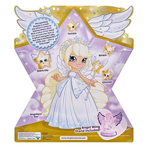 Angelique Star Shoppie Doll - Special Edition Metallic Angel Wing Stand & Wand