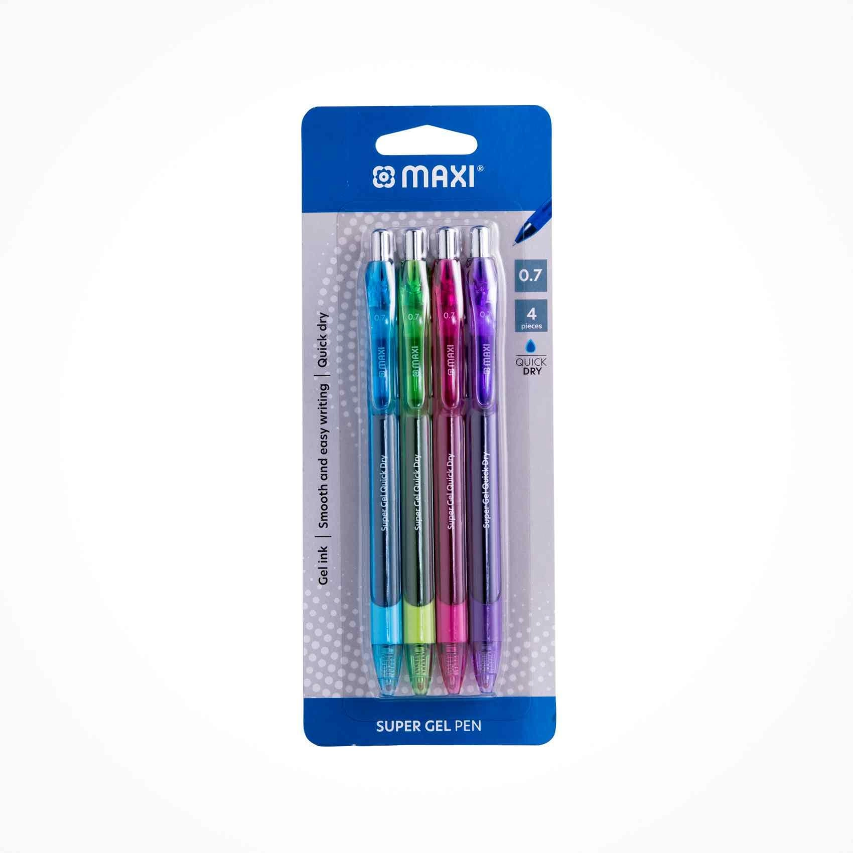Maxi Super Gel Pen - 4 PCS 0.7mm