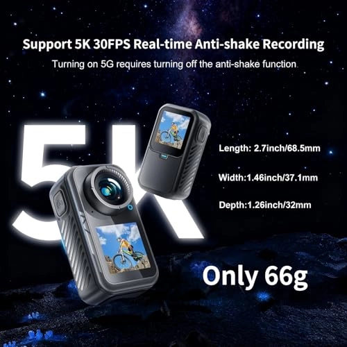 Dual Screen Sports Body Camera - 5 MP 128G