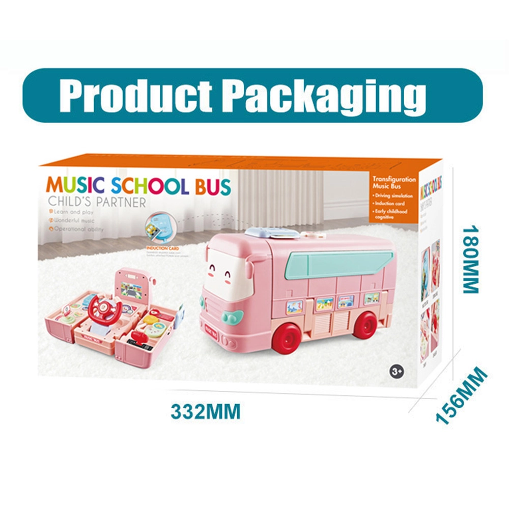 Musical Convertible School Bus Toy - Suitable for 3 years and above