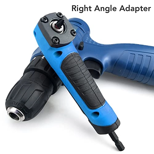 Right Angle Drill Adapter - 6.35mm Hex 10pcs Bits