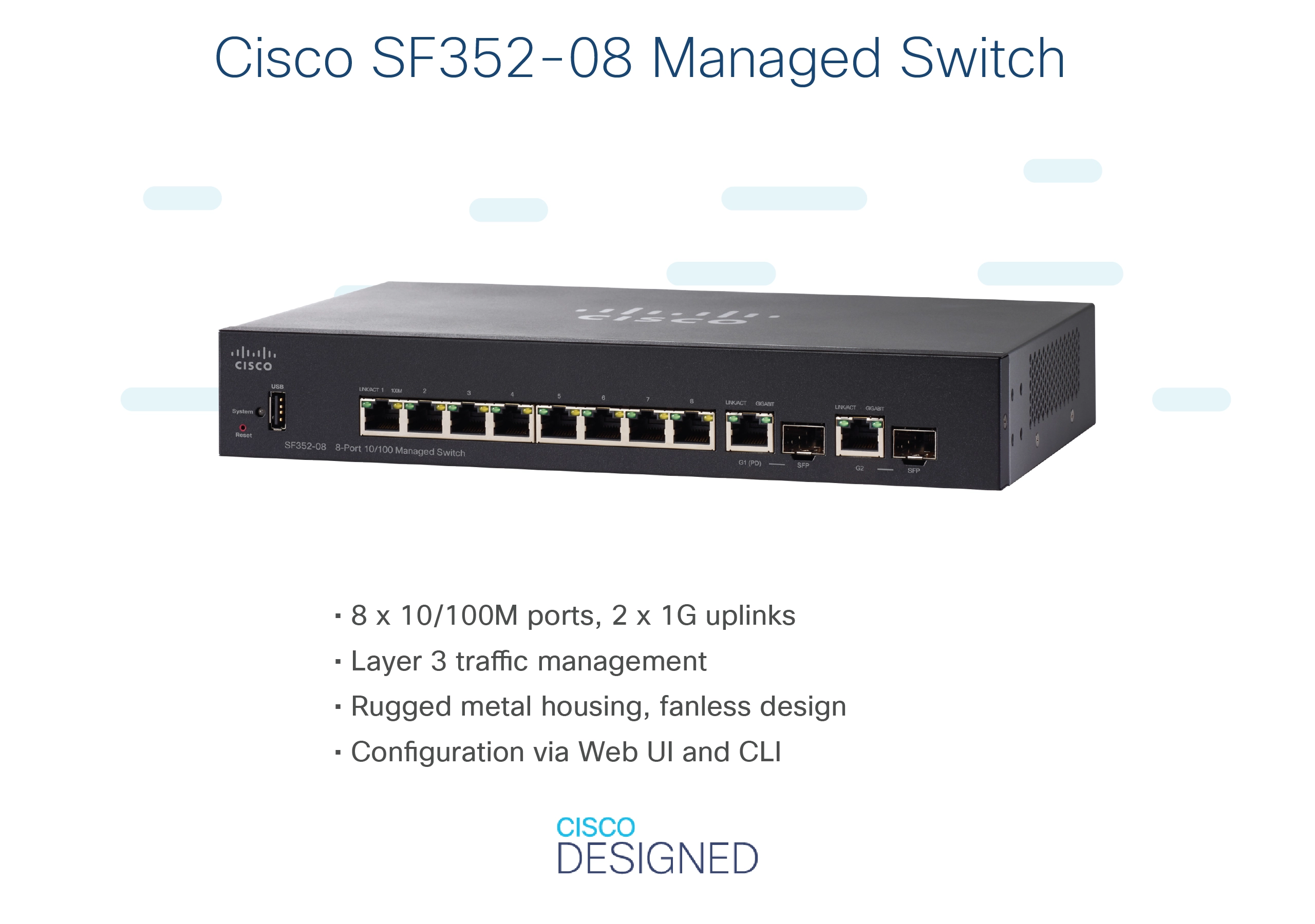 SF352-08P-K9 8-Ports