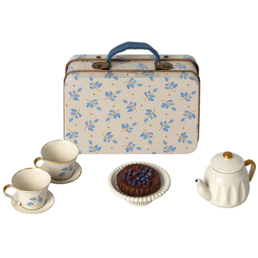 Maileg Afternoon Treat Mouse - Blue Madelaine 3+