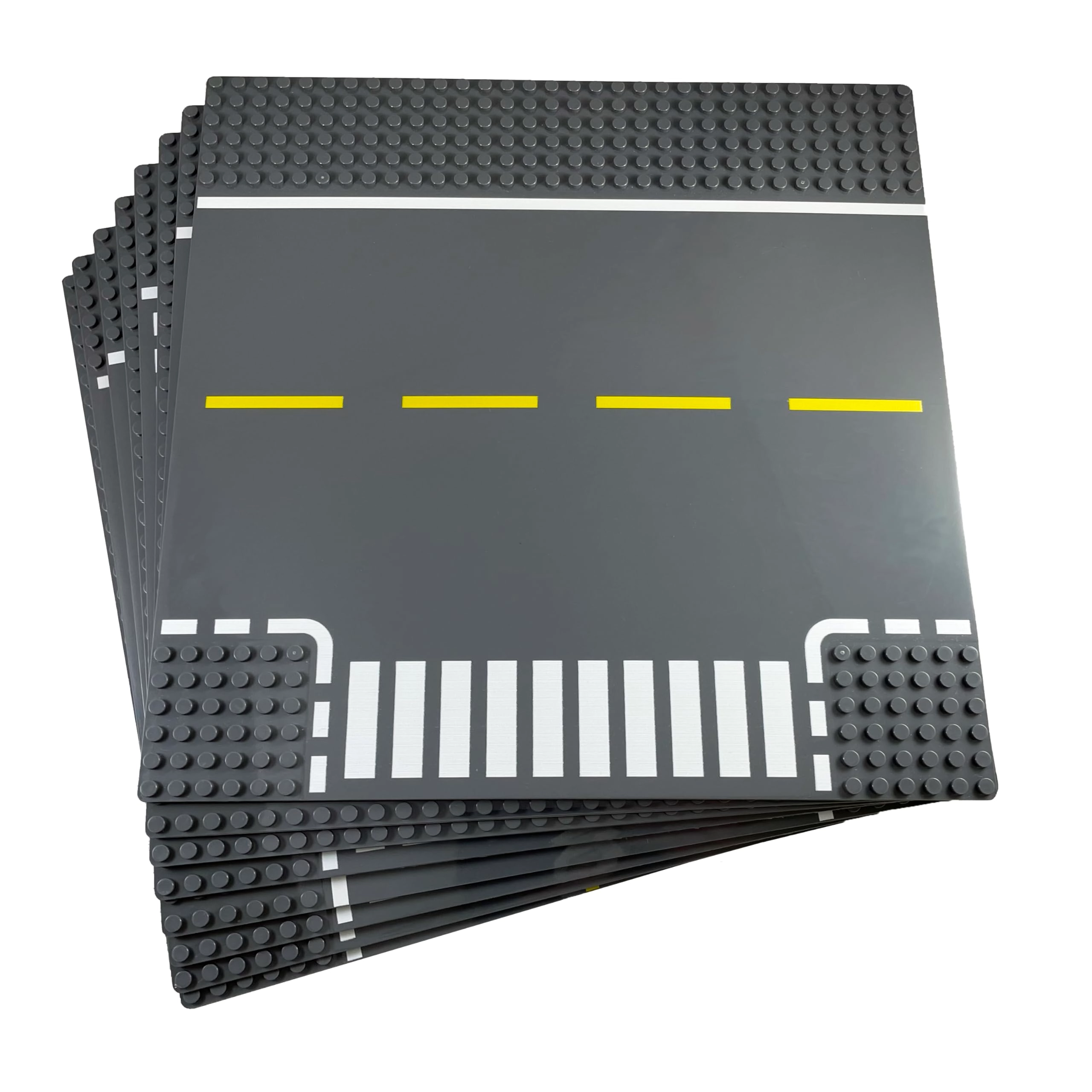 Apostrophe Games Road Baseplate - Plastic 6pcs