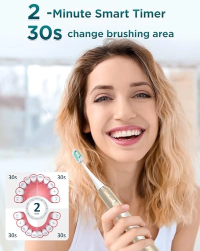 Y05U - 8 Toothbrush Heads 90 Days Battery Life 5 Brushing Modes