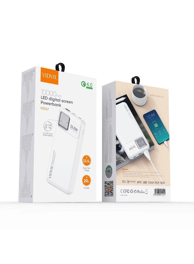 Pb767 - 10000 MAH 22.5W Super Fast Charging 4.0