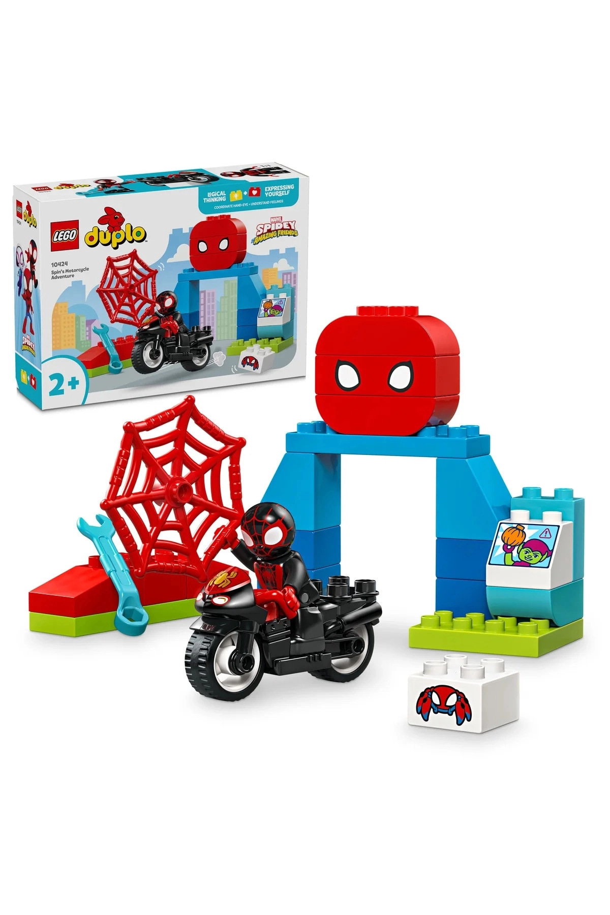 LEGO DUPLO Spins Motorcycle Adventure (10424) - Spider-Man