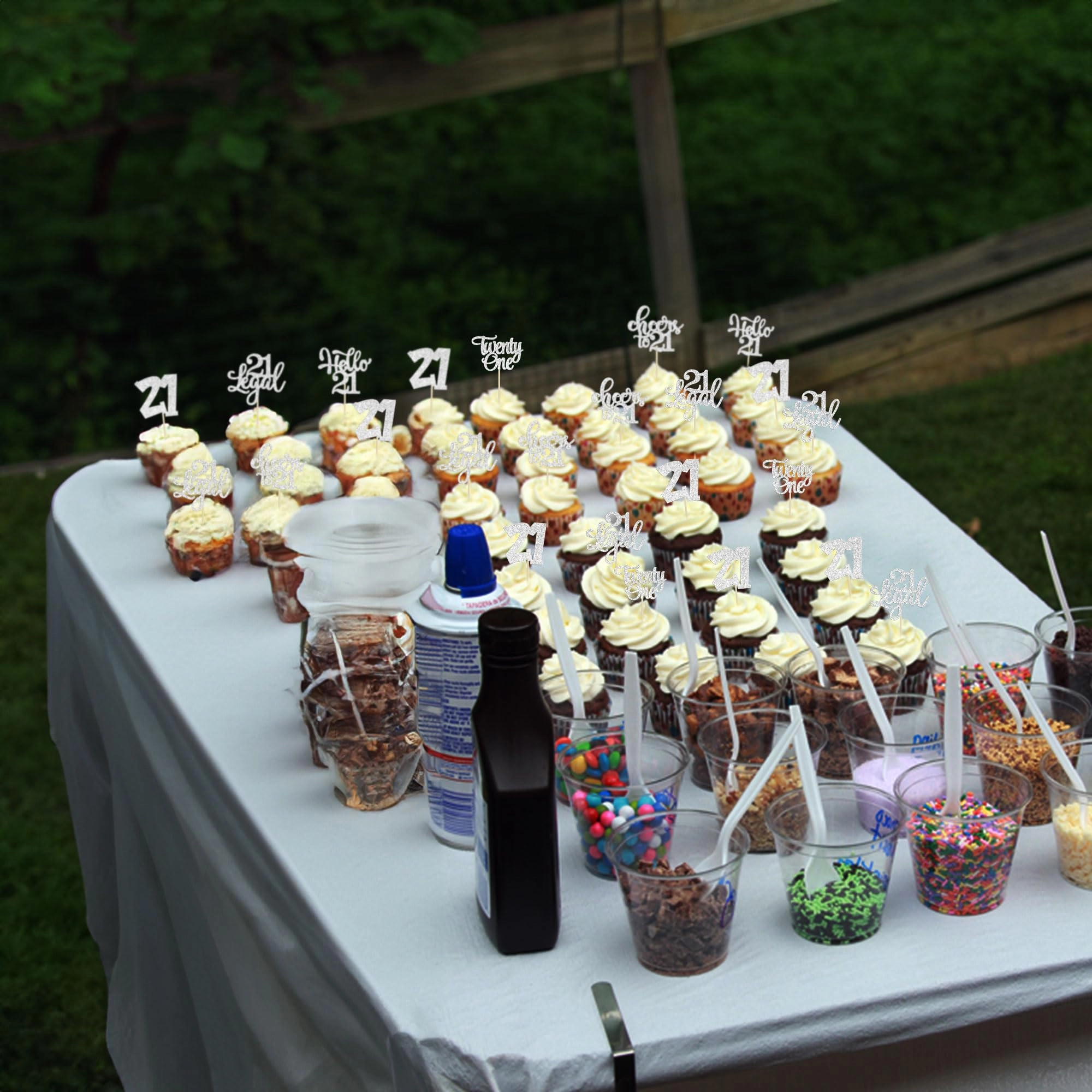 21st Birthday Cupcake Toppers - 30Pcs