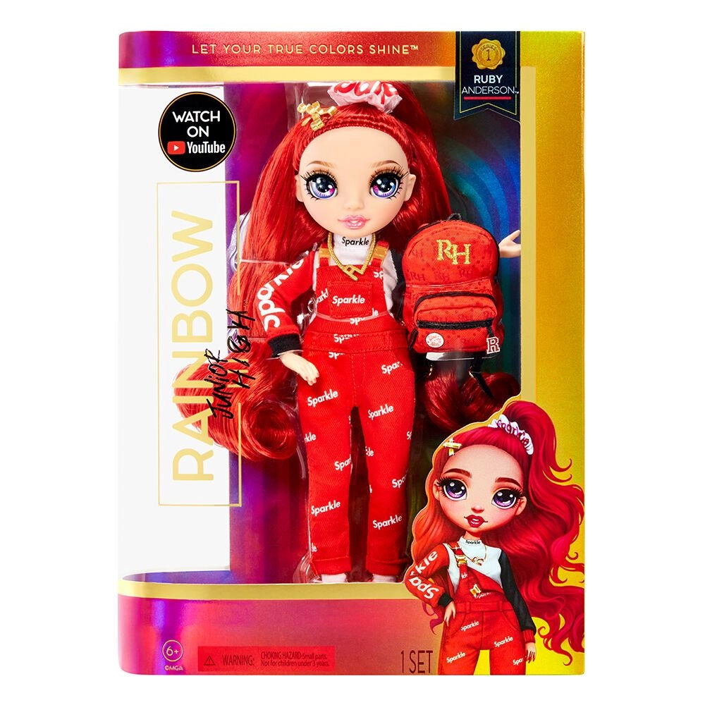 Rainbow High Ruby Anderson Junior High Fashion Doll - 9 inches Red