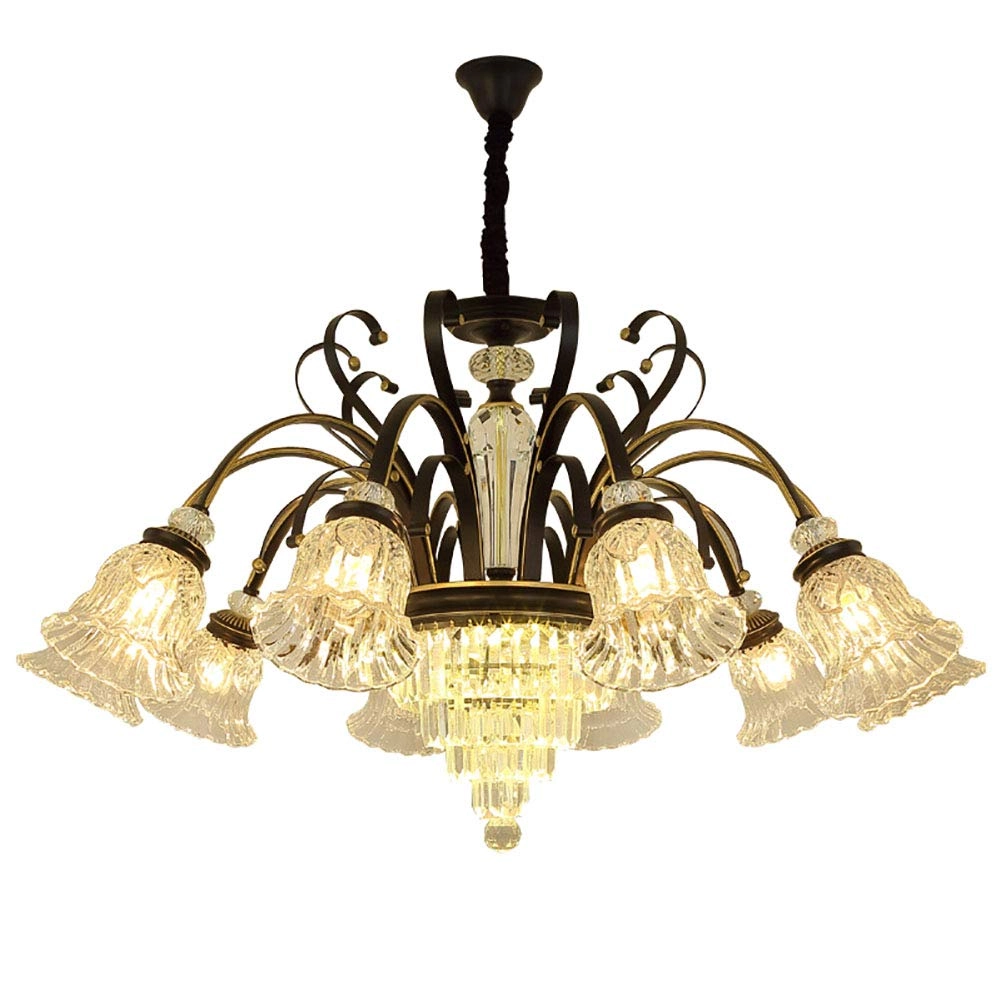 Sputnik Chandelier - Black and gold 10 head