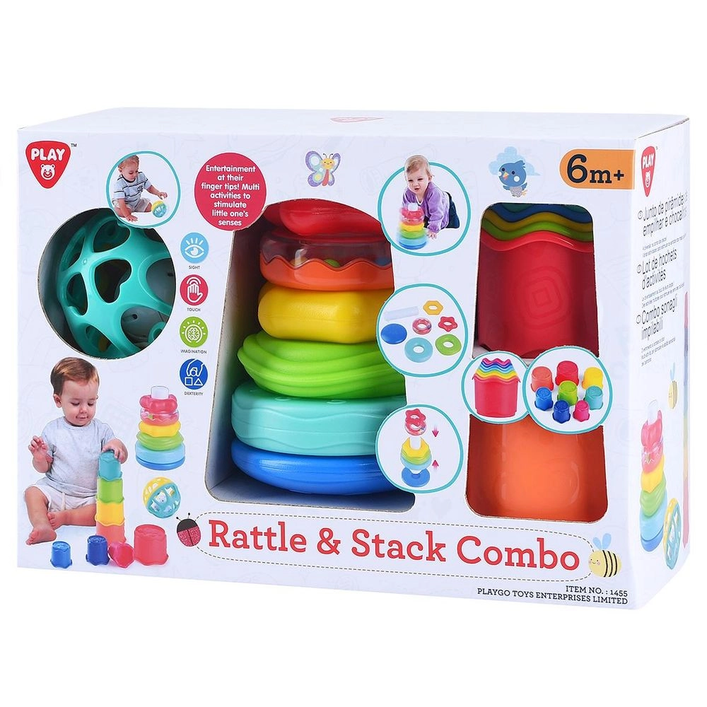 Play&Go Rattle & Stack Combo - 6 months eight stacking nesting cups