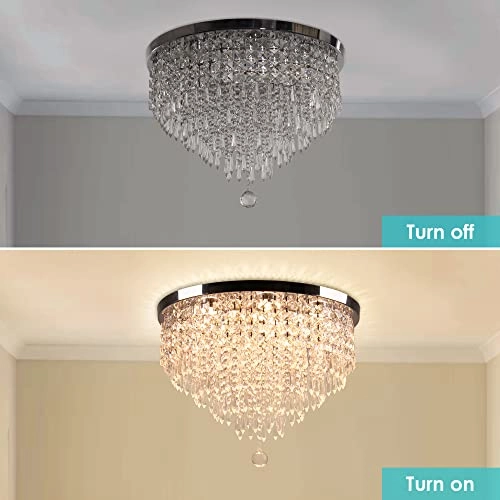 Modern Crystal Chandelier - 3500K non-dimmable