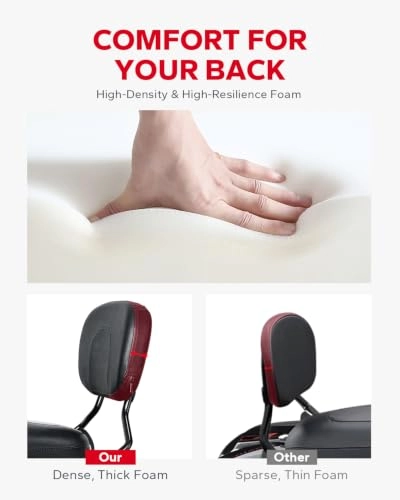 Passenger Sissy Bar Backrest - Harley Davidson Touring Electra Glide Road King Street Glide Road Glide 2009-2024