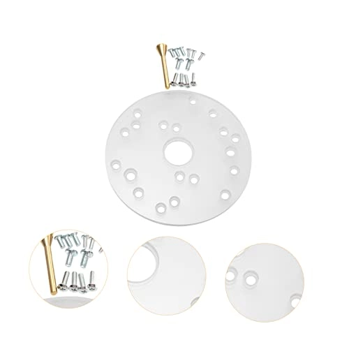 Router Base Plate - 16.40X16.40X0.70cm Acrylic Transparent