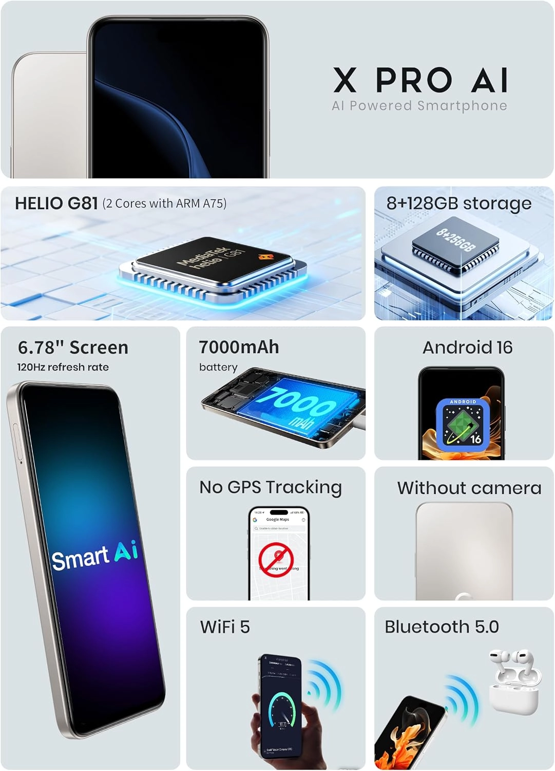 X PRO AI - 8GB 256GB