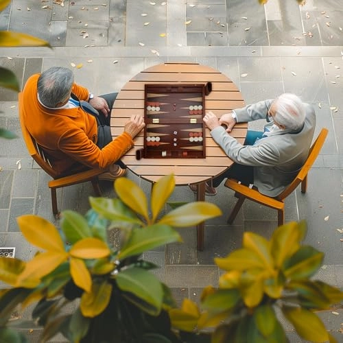 Backgammon Set - 15 Inch Wooden Folding