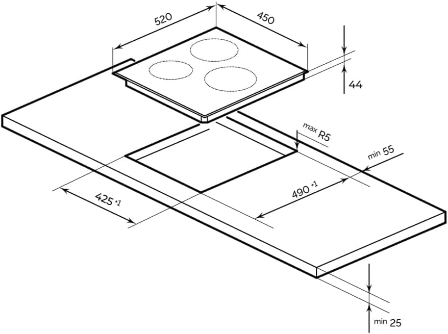 MEH 451 BL Electric hob