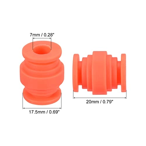 Damping Rubber Balls - M7x20mm Red Pack of 12