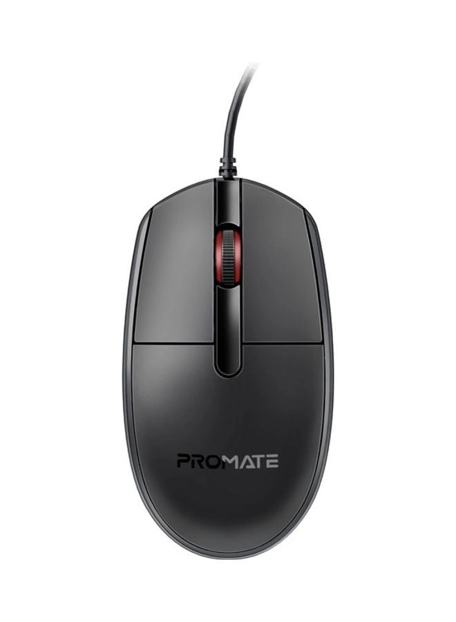 Promate CM-1200 Ergonomic Optical Mouse - Wired