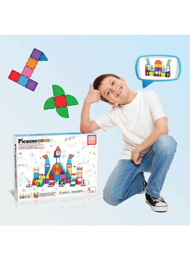 Magnetic Tiles 3D Blocks - 353pcs