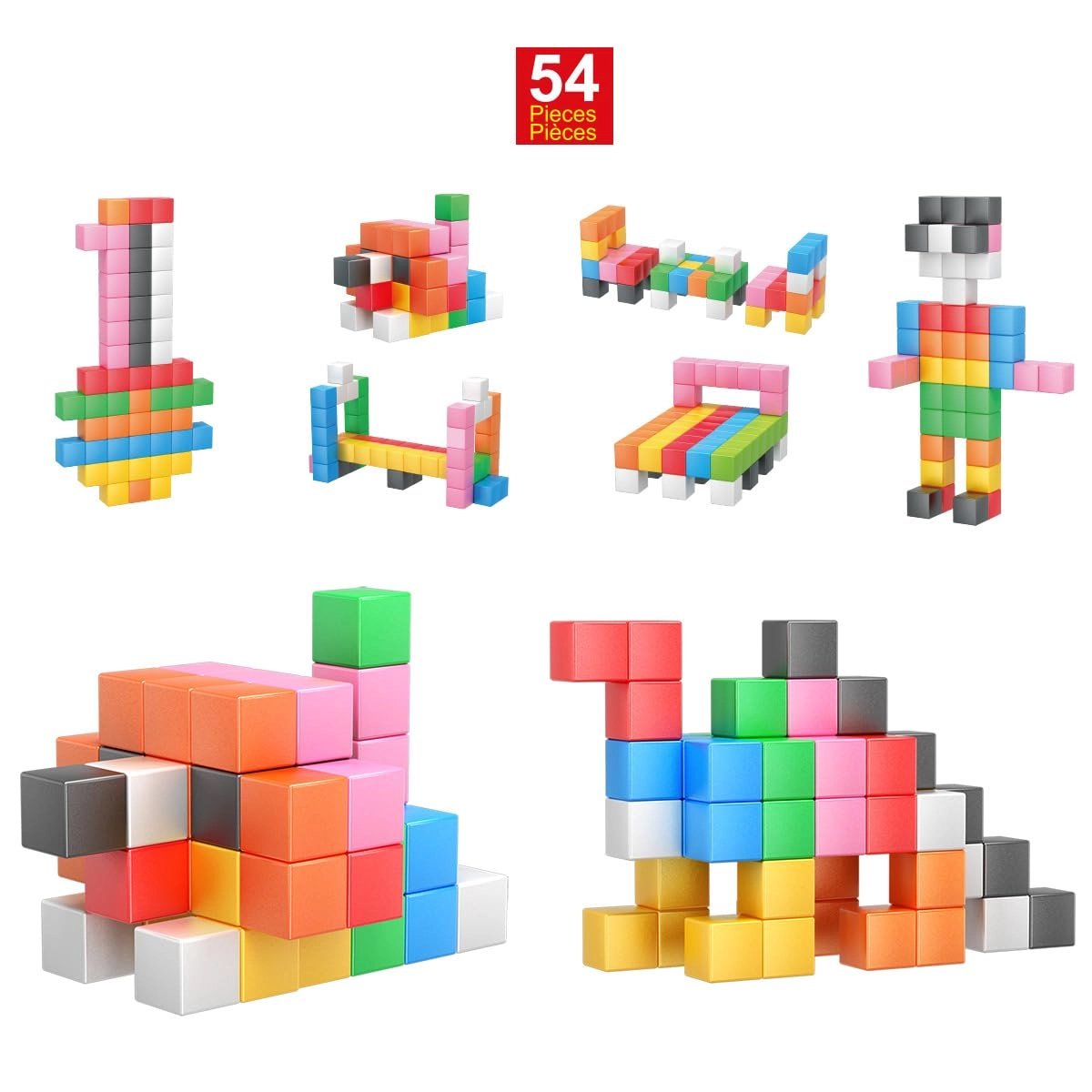 PicassoTiles Magnet Cube - 54 pcs