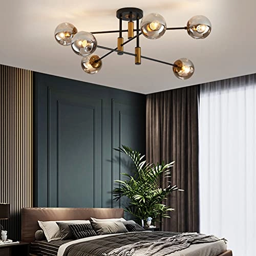Sputnik Chandelier - 6-Light Matte Black