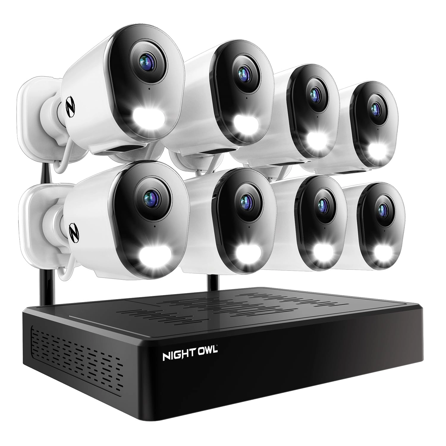 NIGHT OWL 10 Channel Bluetooth Home Security Camera System - (8) 2K