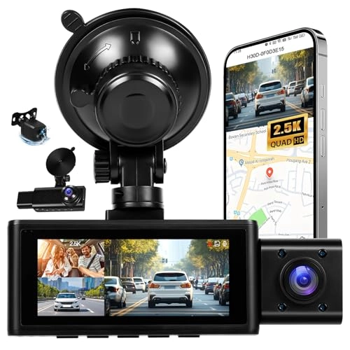 3-channel dash cam - 2.5K+1080P+1080P